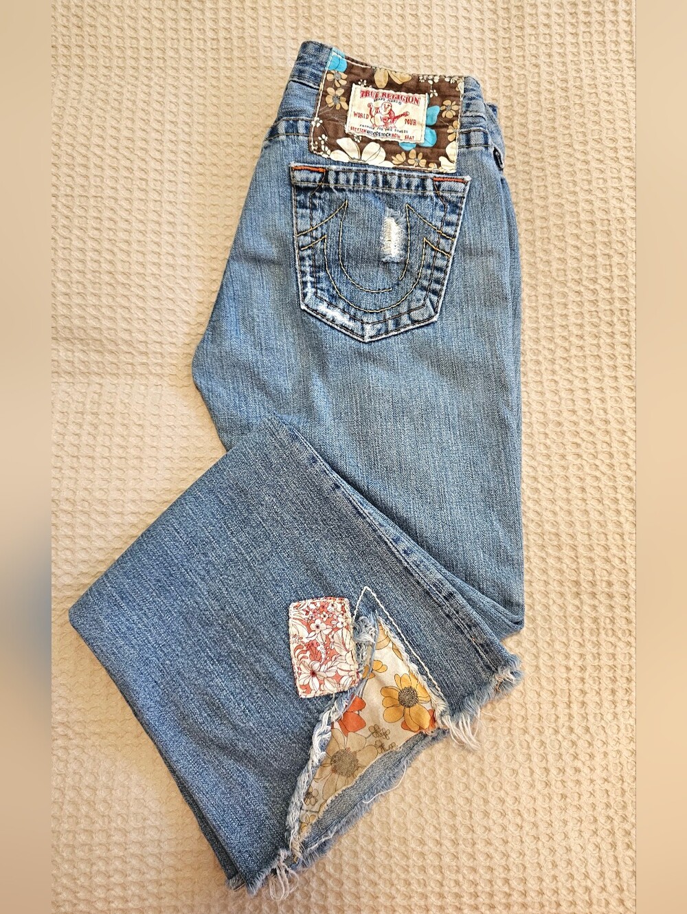 ✨ TRUE RELIGION Y2K WOODSTOCK JEANS size 29✨ - Picture 1 of 8